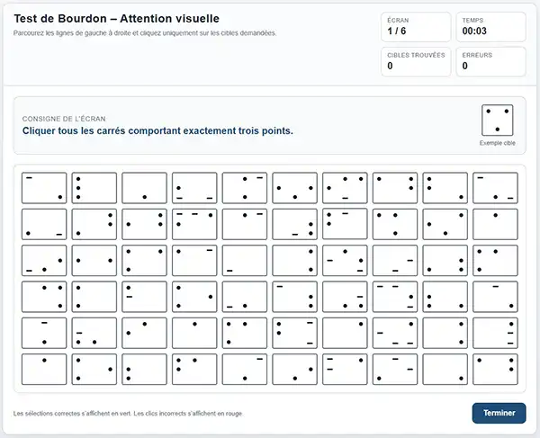 test-de-bourdon
