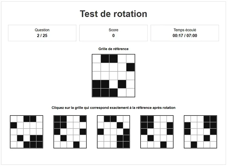 test spatial armée