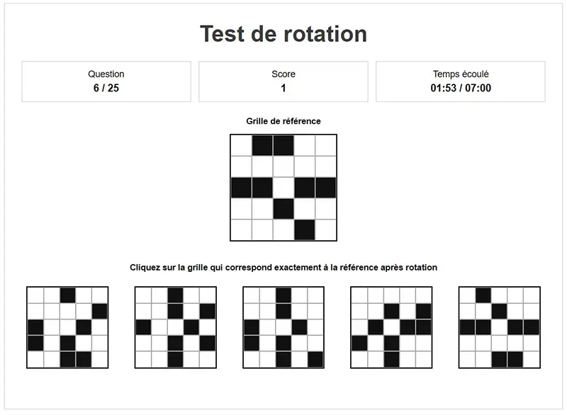 test spatial sélection armée